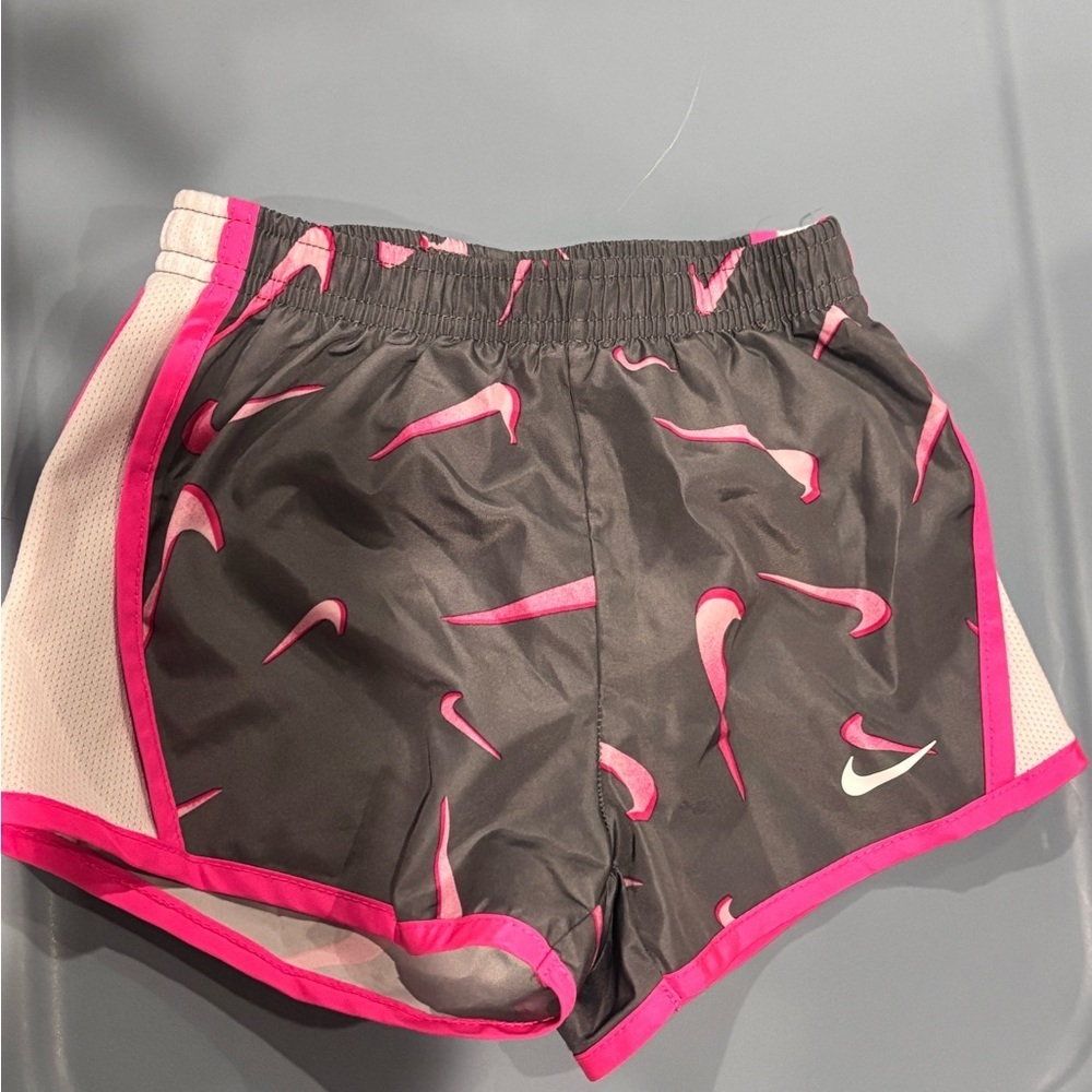 Nike Kids Black and Pink Patterned Shorts